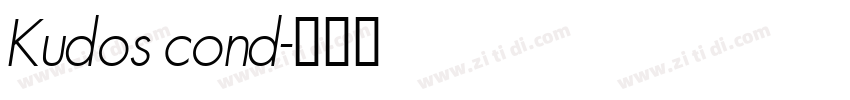 Kudos cond字体转换